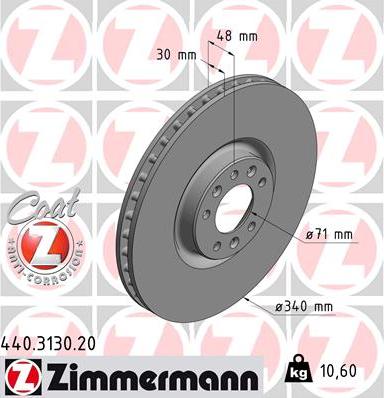 Zimmermann 440.3130.20 - Discofreno autozon.pro