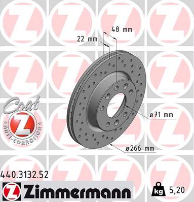 Zimmermann 440.3132.52 - Discofreno autozon.pro