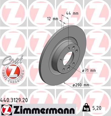 Zimmermann 440.3129.20 - Discofreno autozon.pro