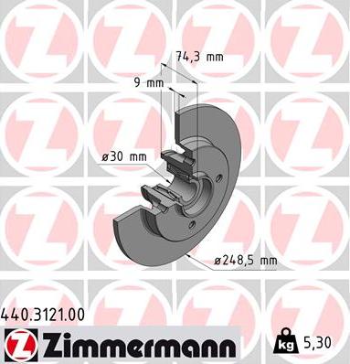 Zimmermann 440.3121.00 - Discofreno autozon.pro