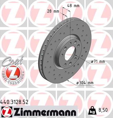 Zimmermann 440.3128.52 - Discofreno autozon.pro