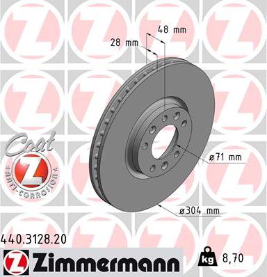 Zimmermann 440.3128.20 - Discofreno autozon.pro