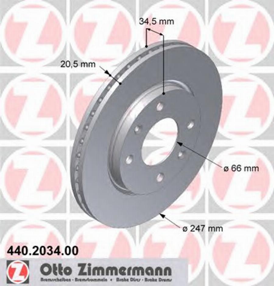 Zimmermann 440 2034 00 - Discofreno autozon.pro