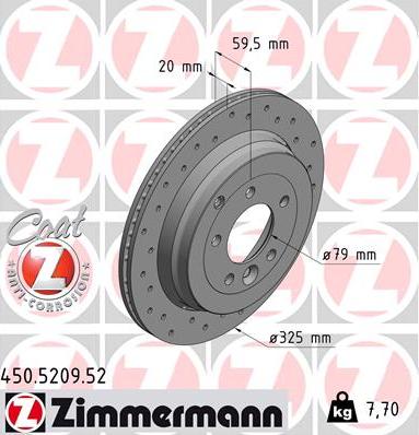 Zimmermann 450.5209.52 - Discofreno autozon.pro