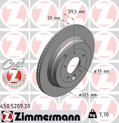 Zimmermann 450.5209.20 - Discofreno autozon.pro