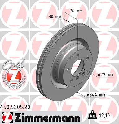 Zimmermann 450.5205.20 - Discofreno autozon.pro