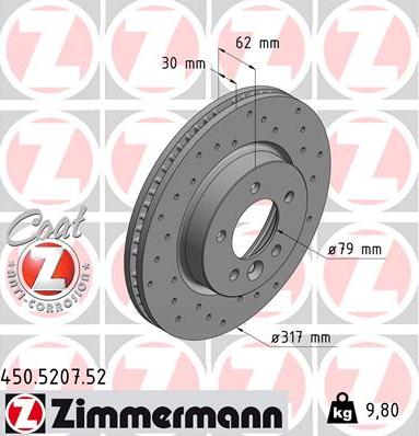 Zimmermann 450.5207.52 - Discofreno autozon.pro