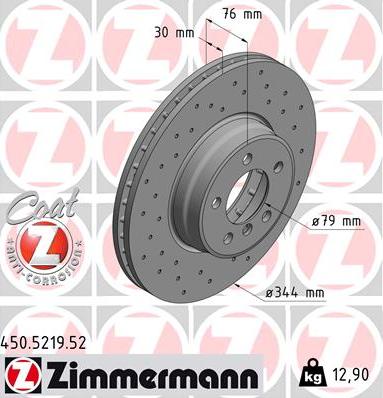 Zimmermann 450.5219.52 - Discofreno autozon.pro