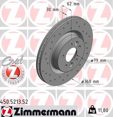 Zimmermann 450.5213.52 - Discofreno autozon.pro