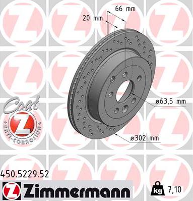 Zimmermann 450.5229.52 - Discofreno autozon.pro