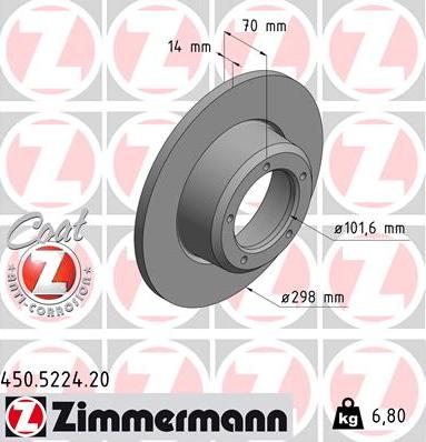 Zimmermann 450.5224.20 - Discofreno autozon.pro