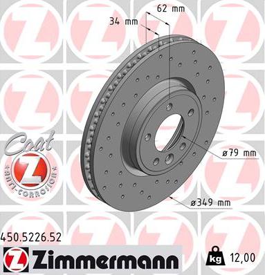 Zimmermann 450.5226.52 - Discofreno autozon.pro