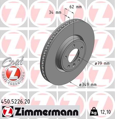 Zimmermann 450.5226.20 - Discofreno autozon.pro