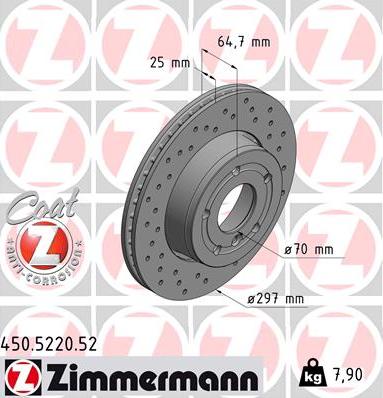 Zimmermann 450.5220.52 - Discofreno autozon.pro