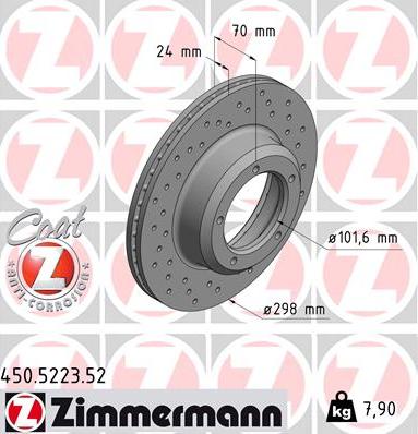 Zimmermann 450.5223.52 - Discofreno autozon.pro