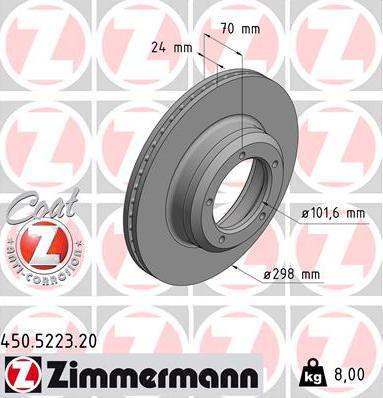 Zimmermann 450.5223.20 - Discofreno autozon.pro