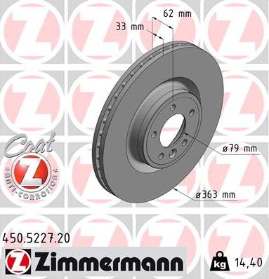 Zimmermann 450.5227.20 - Discofreno autozon.pro