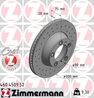 Zimmermann 460.4509.52 - Discofreno autozon.pro