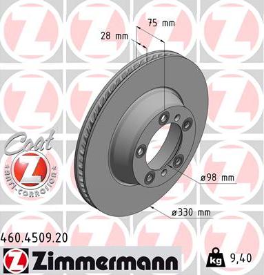 Zimmermann 460.4509.20 - Discofreno autozon.pro