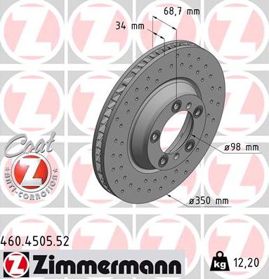 Zimmermann 460.4505.52 - Discofreno autozon.pro