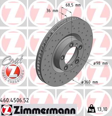 Zimmermann 460.4506.52 - Discofreno autozon.pro