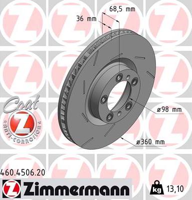 Zimmermann 460.4506.20 - Discofreno autozon.pro