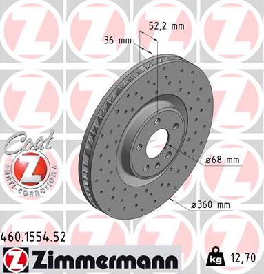 Zimmermann 460.1554.52 - Discofreno autozon.pro