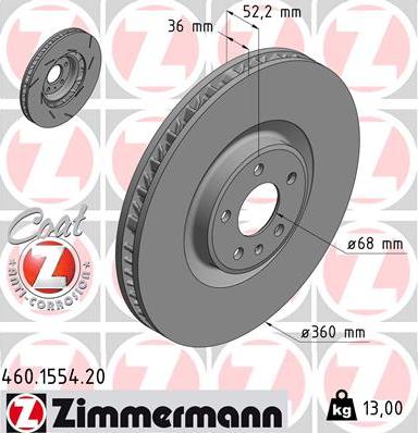 Zimmermann 460.1554.20 - Discofreno autozon.pro