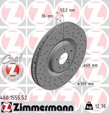 Zimmermann 460.1555.52 - Discofreno autozon.pro