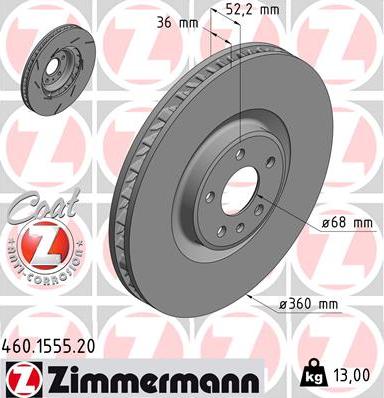 Zimmermann 460.1555.20 - Discofreno autozon.pro