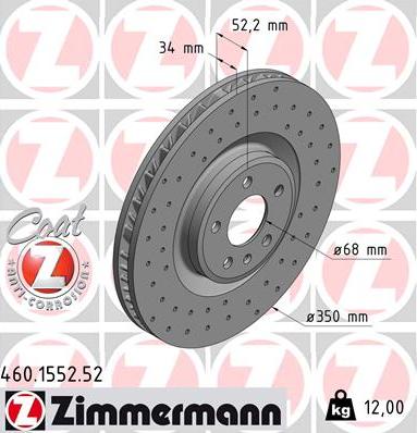 Zimmermann 460.1552.52 - Discofreno autozon.pro