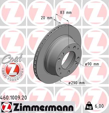 Zimmermann 460.1009.20 - Discofreno autozon.pro