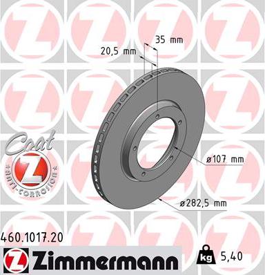 Zimmermann 460.1017.20 - Discofreno autozon.pro