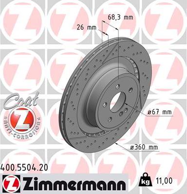 Zimmermann 400.5504.20 - Discofreno autozon.pro