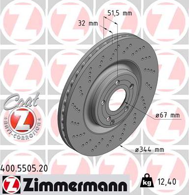 Zimmermann 400.5505.20 - Discofreno autozon.pro