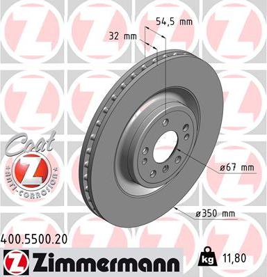 Zimmermann 400.5500.20 - Discofreno autozon.pro