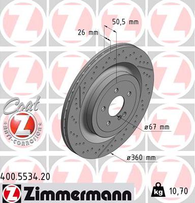 Zimmermann 400.5534.20 - Discofreno autozon.pro