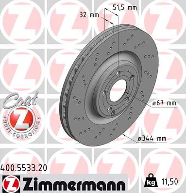 Zimmermann 400.5533.20 - Discofreno autozon.pro