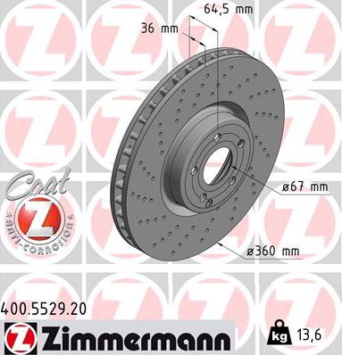 Zimmermann 400.5529.20 - Discofreno autozon.pro