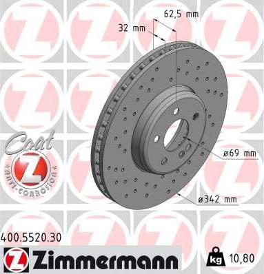 Zimmermann 400.5520.30 - Discofreno autozon.pro