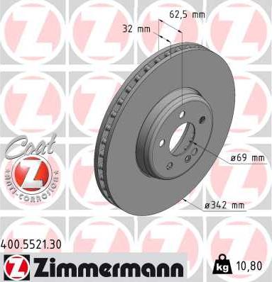 Zimmermann 400.5521.30 - Discofreno autozon.pro