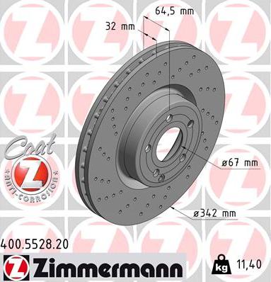 Zimmermann 400.5528.20 - Discofreno autozon.pro