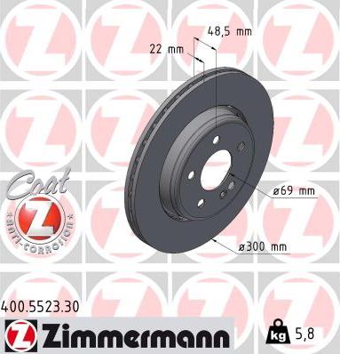 Zimmermann 400.5523.30 - Discofreno autozon.pro