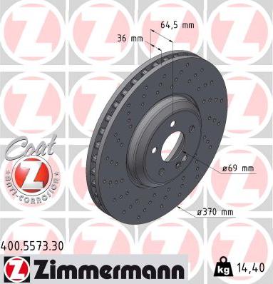 Zimmermann 400.5573.30 - Discofreno autozon.pro