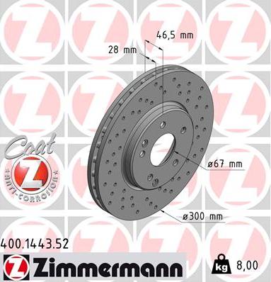 Zimmermann 400.1443.52 - Discofreno autozon.pro