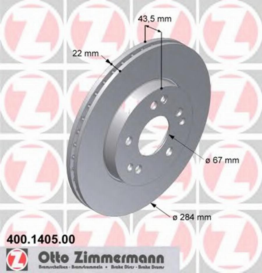 Zimmermann 400 1405 00 - Discofreno autozon.pro