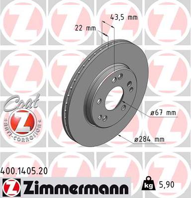 Zimmermann 400.1405.20 - Discofreno autozon.pro