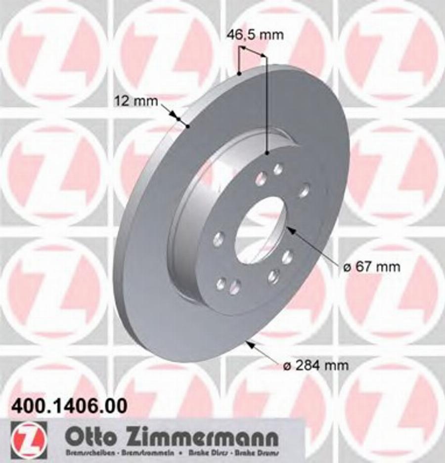 Zimmermann 400 1406 00 - Discofreno autozon.pro