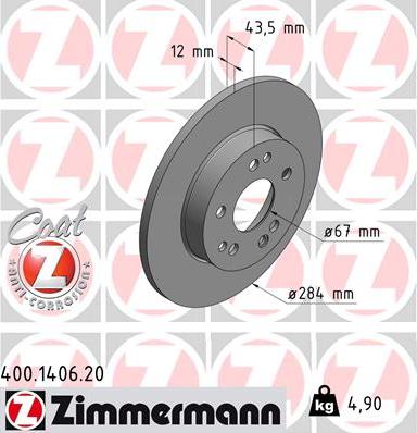 Zimmermann 400.1406.20 - Discofreno autozon.pro