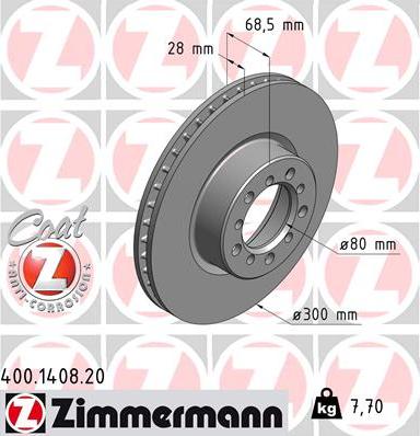 Zimmermann 400.1408.20 - Discofreno autozon.pro